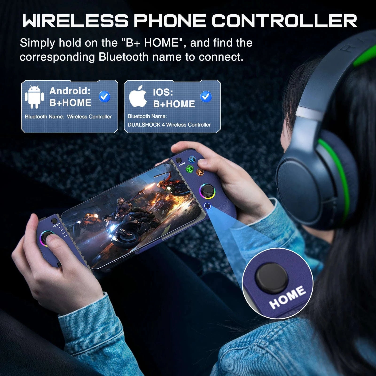 Telescopic Mobile Phone Game Controller for iPhone and Android-BEBONCOOL MC101 / United Kingdom