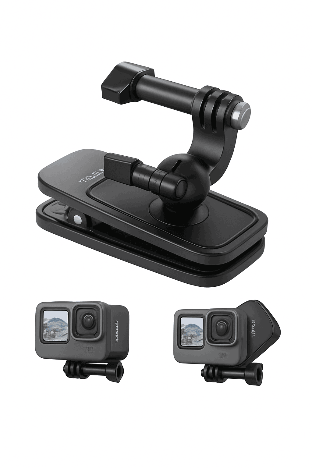 TELESIN 360° Rotating Magnetic Backpack Clip for Action Cameras-With Magnetic B