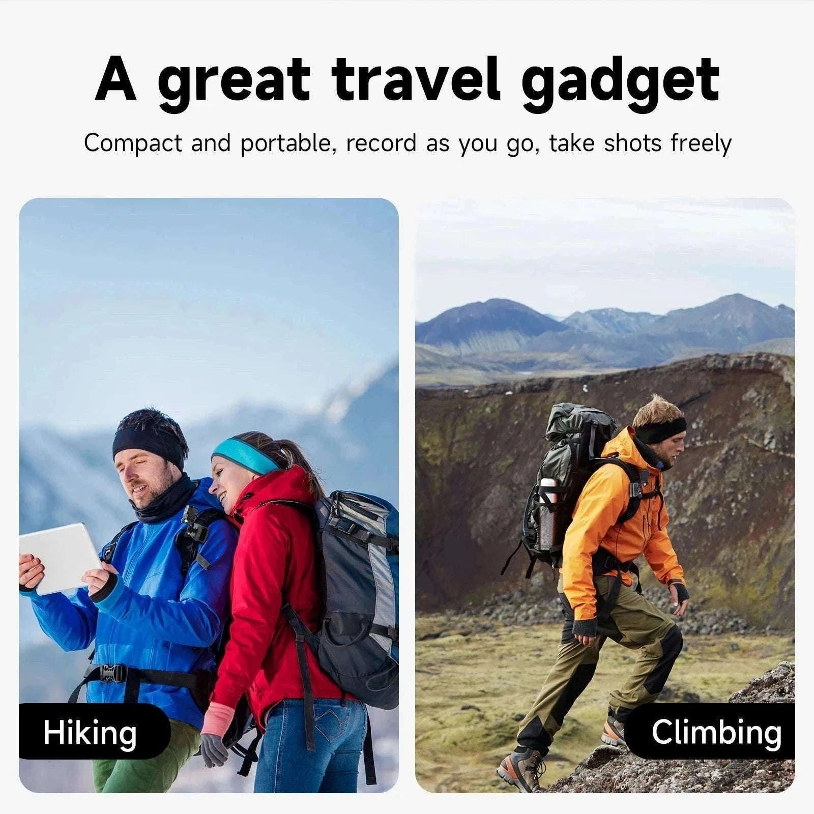 TELESIN 360° Rotating Magnetic Backpack Clip for Action Cameras-With Magnetic B