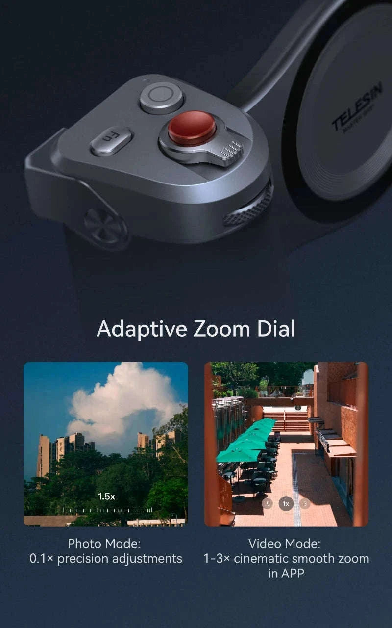 TELESIN Magnetic Master Grip Kit for iPhone 17 Series-17Pro max no light