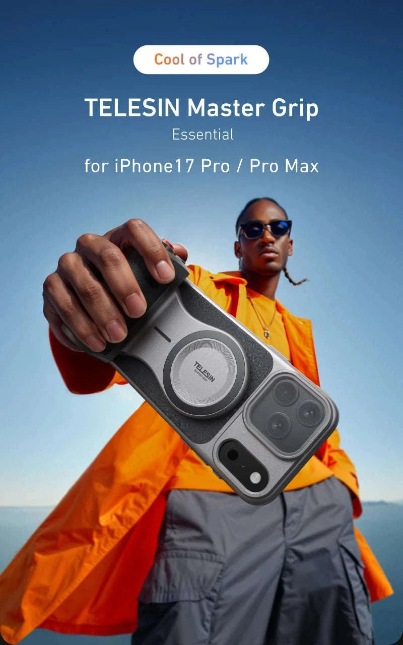 TELESIN Magnetic Master Grip Kit for iPhone 17 Series-17Pro max no light
