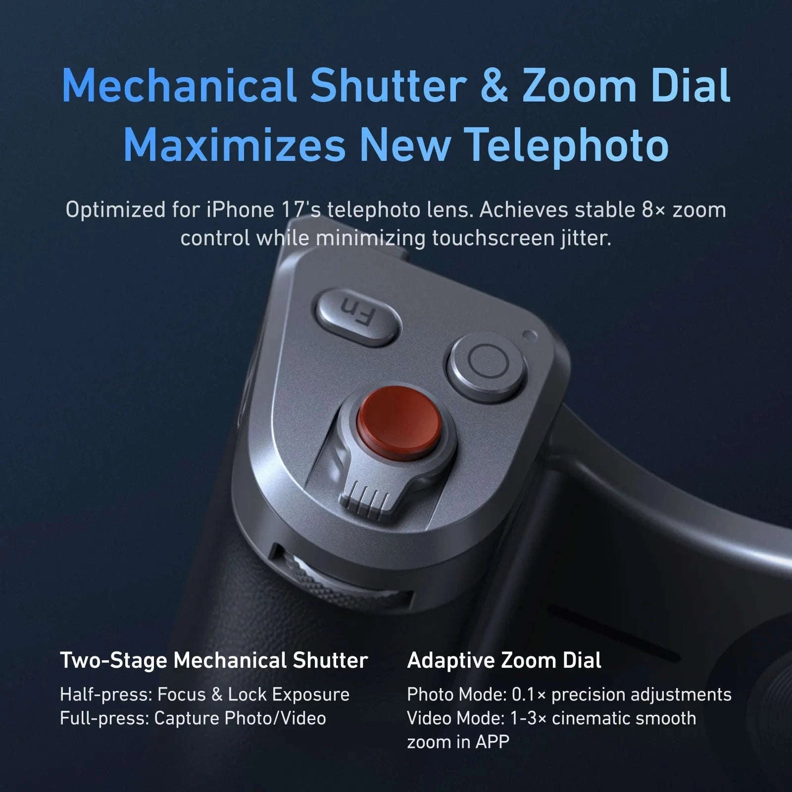 TELESIN Magnetic Master Grip Kit for iPhone 17 Series-17Pro max no light