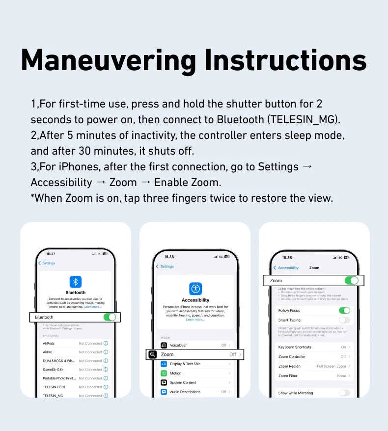 TELESIN Magnetic Phone Camera Hand Grip with Remote Control-Hand Grip Fill light