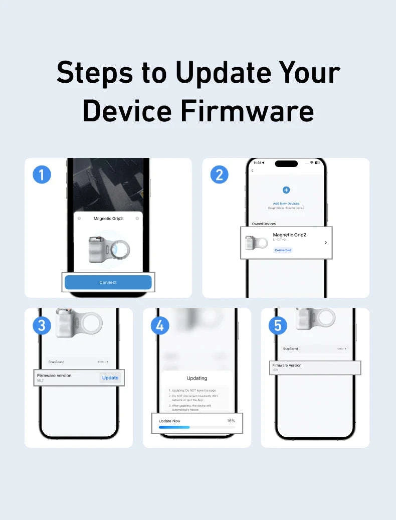 TELESIN Magnetic Phone Camera Hand Grip with Remote Control-Hand Grip Fill light