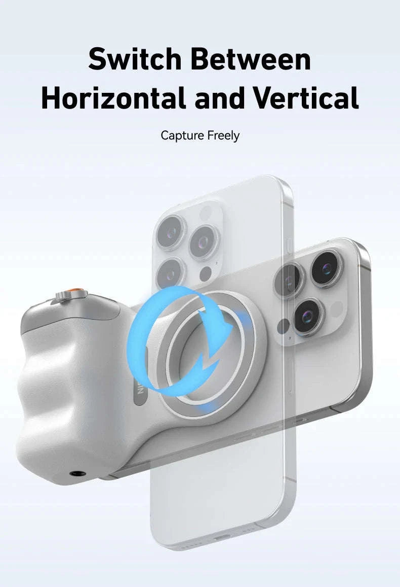 TELESIN Magnetic Phone Camera Hand Grip with Remote Control-Hand Grip Fill light