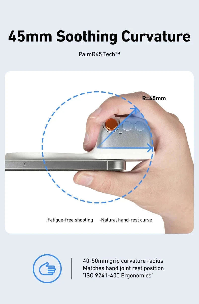 TELESIN Magnetic Phone Camera Hand Grip with Remote Control-Hand Grip Fill light