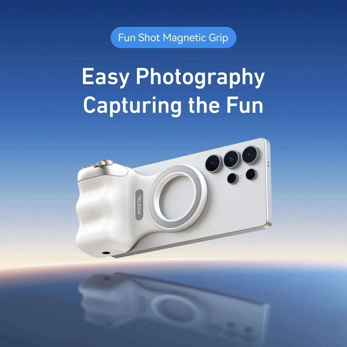 TELESIN Magnetic Phone Camera Hand Grip with Remote Control-Hand Grip Fill light