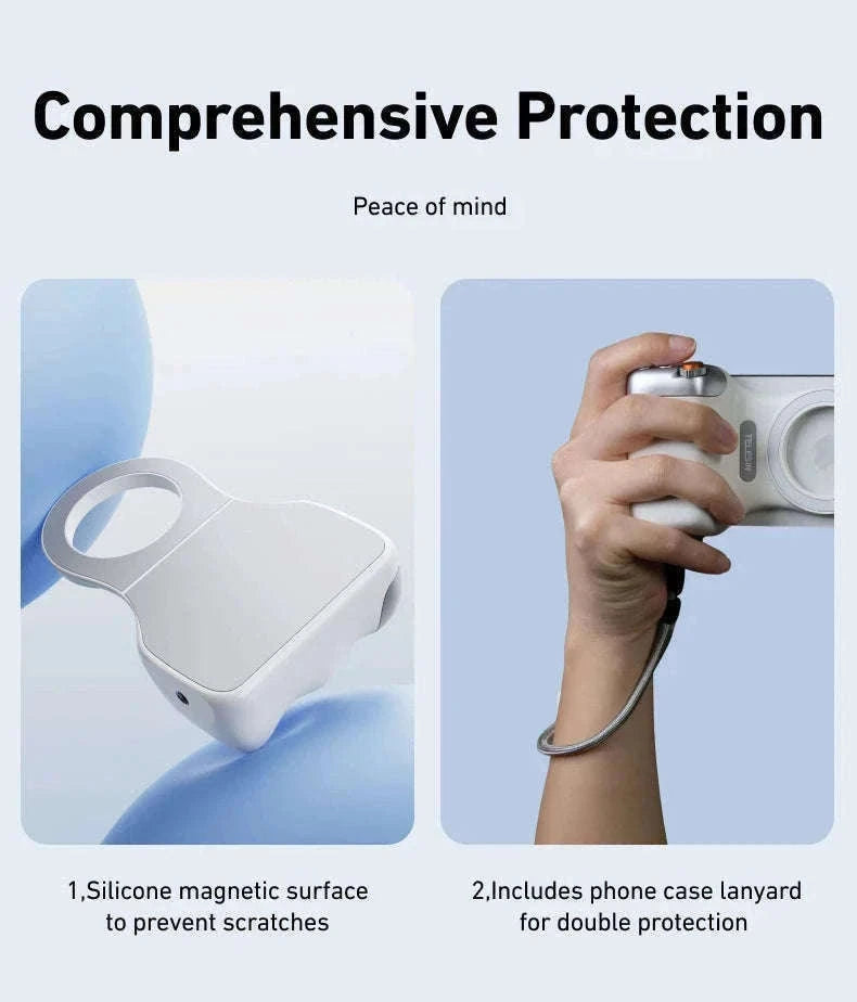 TELESIN Magnetic Phone Camera Hand Grip with Remote Control-Hand Grip Fill light