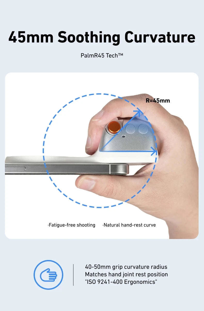 TELESIN Magnetic Phone Camera Hand Grip with Remote Control-Hand Grip Fill light