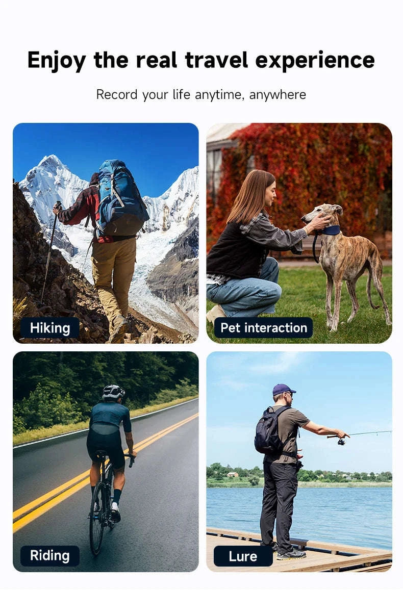 TELESIN Neck Hold Mount Chest Mount for Action Cameras-With phone clip