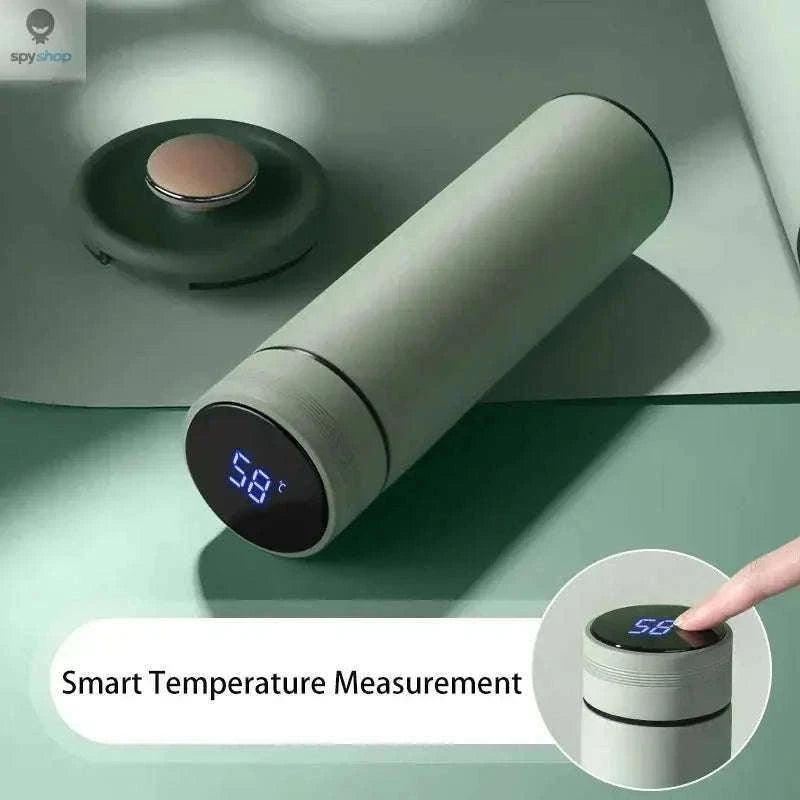 Temperature Display Thermos Cup 500ml Vacuum-Insulated Bottle-Black / 500ml