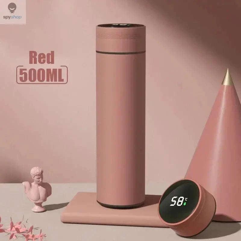 Temperature Display Thermos Cup – 500ml Vacuum-Insulated Smart Bottle-Black / 500ml