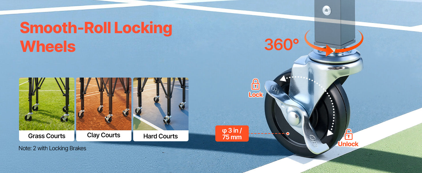 SucceBuy 2-in-1 150 Tennis Balls & 260 Pickleballs Hopper Holds with Pickup Tube Foldable Pickleball Basket Cart for Training
