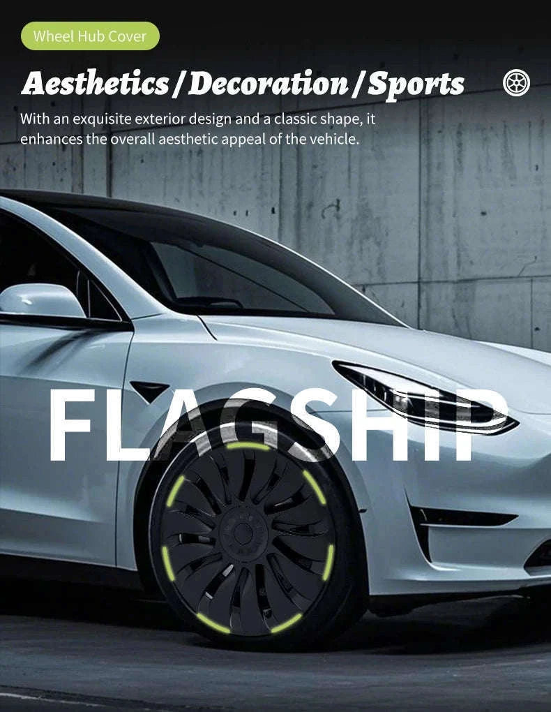Tesla Model Y 19-Inch Wheel Cover Set-Cyclone Style / france