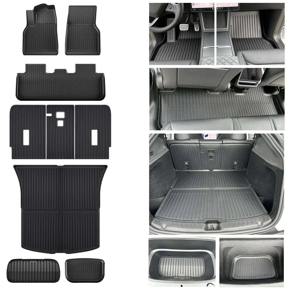 Tesla Model Y All-Weather Floor Mats and Cargo Protectors-RHD Y 9pcs