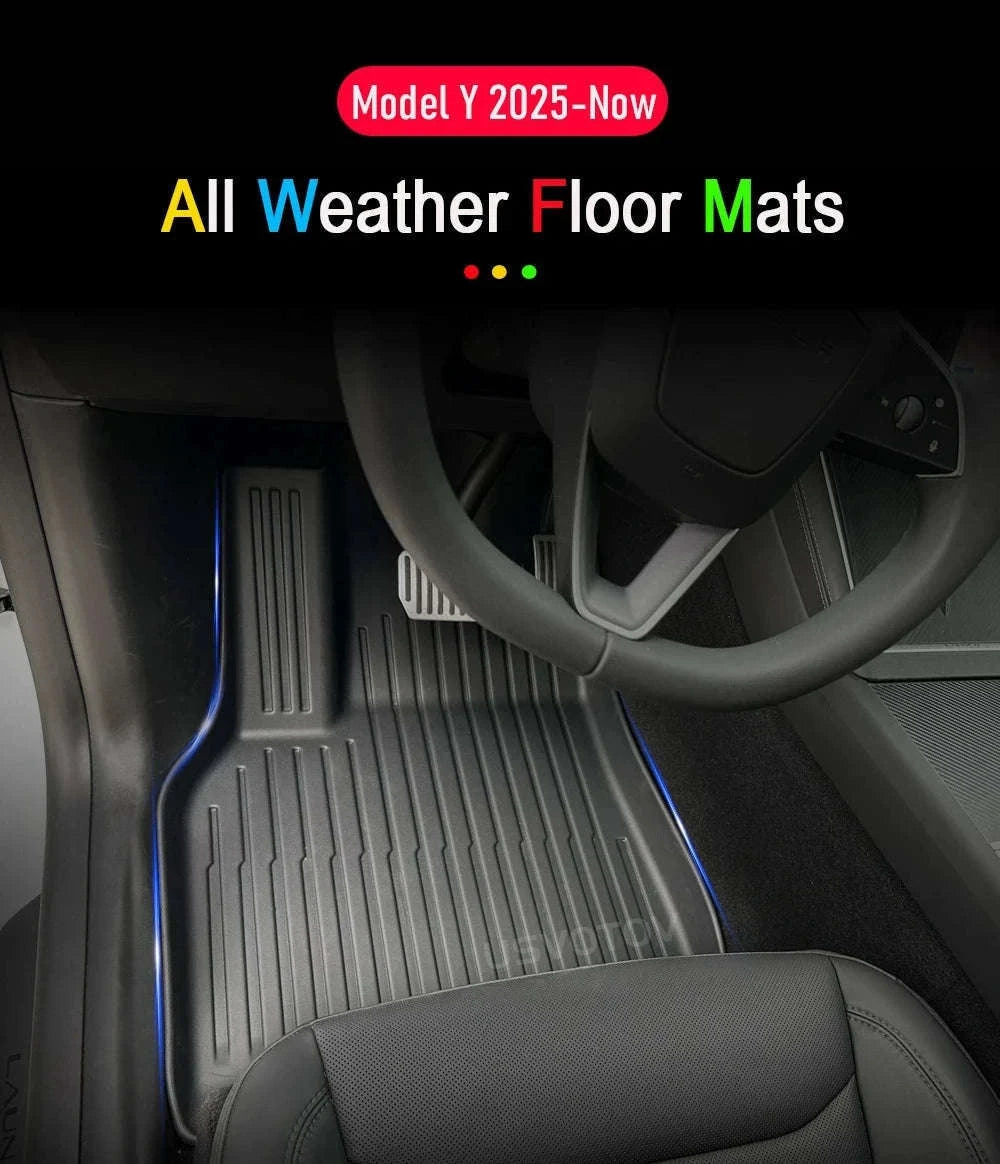 Tesla Model Y All-Weather Floor Mats and Cargo Protectors-RHD Y 9pcs