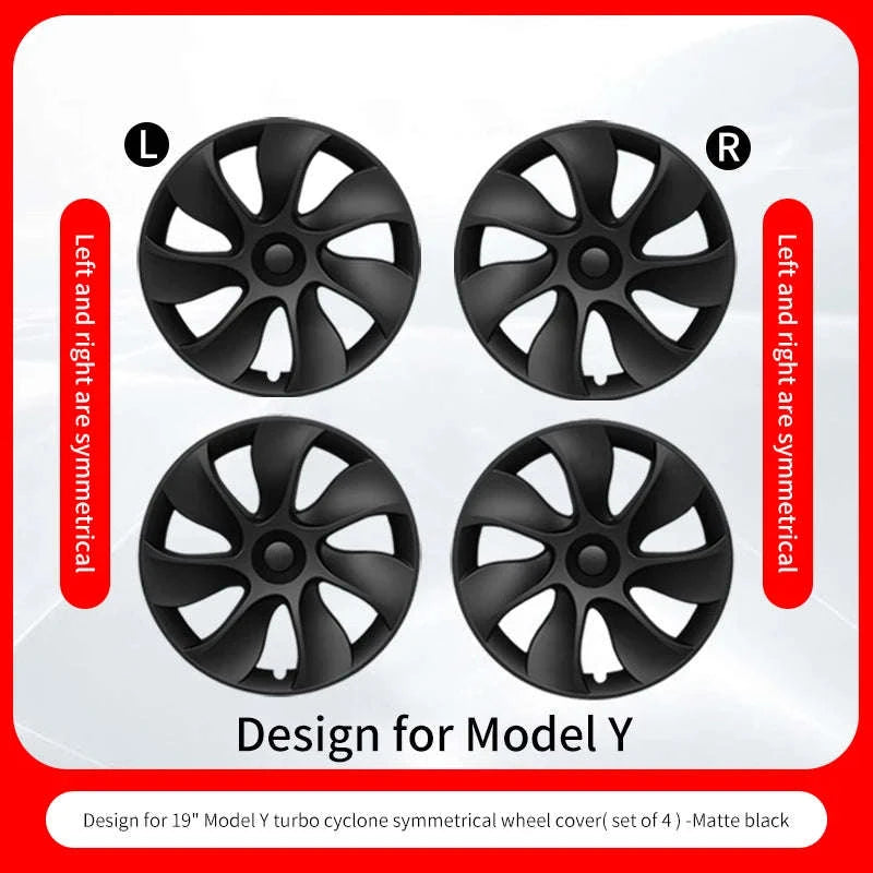 Tesla Model Y Wheel Cover Set for 19-Inch Wheels-Cyclone Style / france