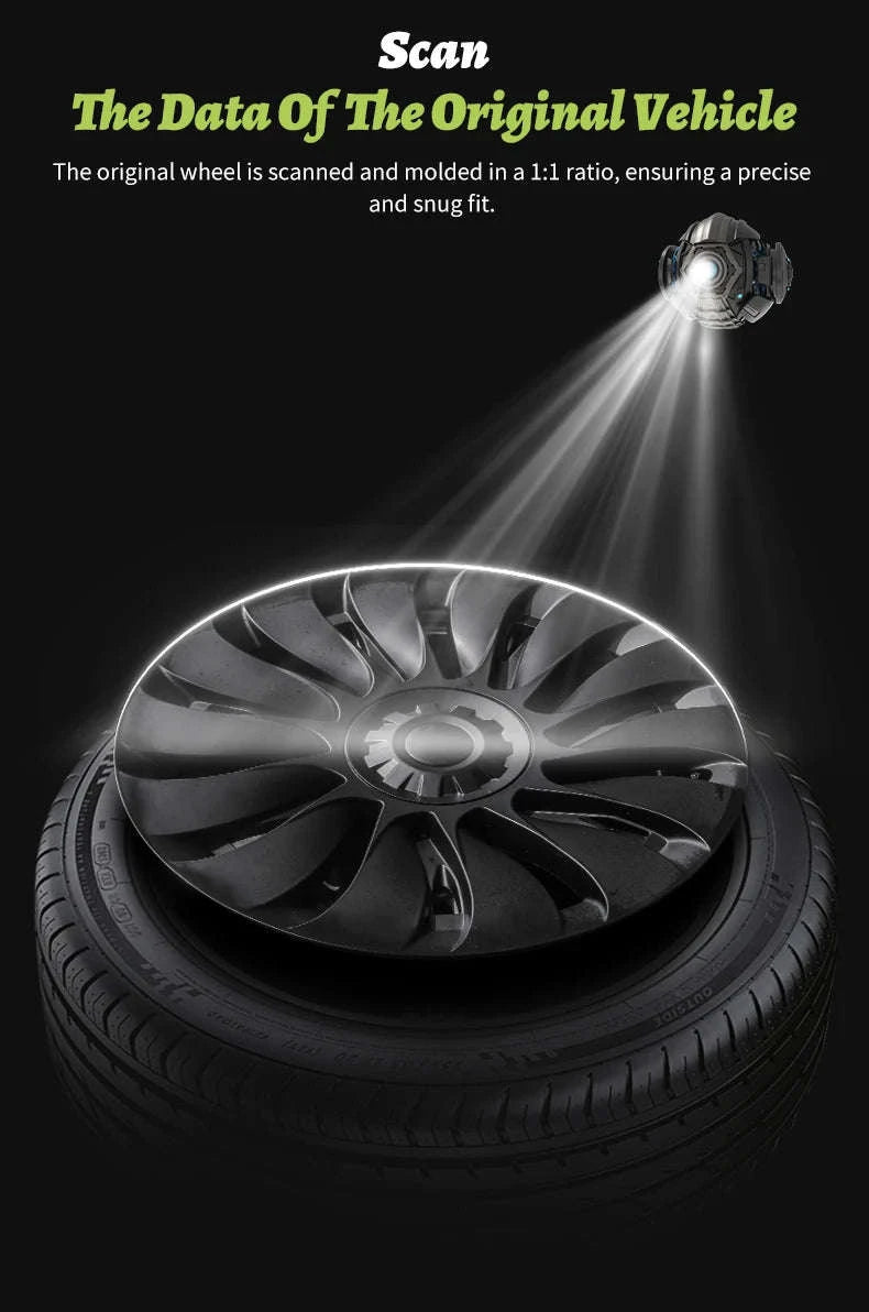 Tesla Model Y Wheel Cover Set for 19-Inch Wheels-Cyclone Style / france