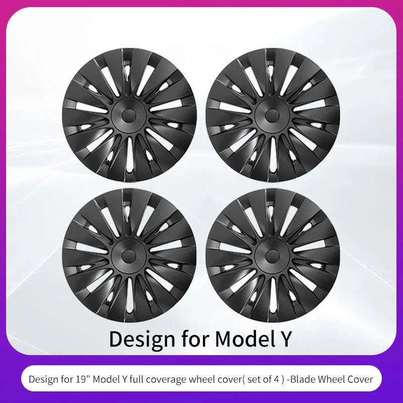 Tesla Model Y Wheel Cover Set for 19-Inch Wheels-Cyclone Style / france