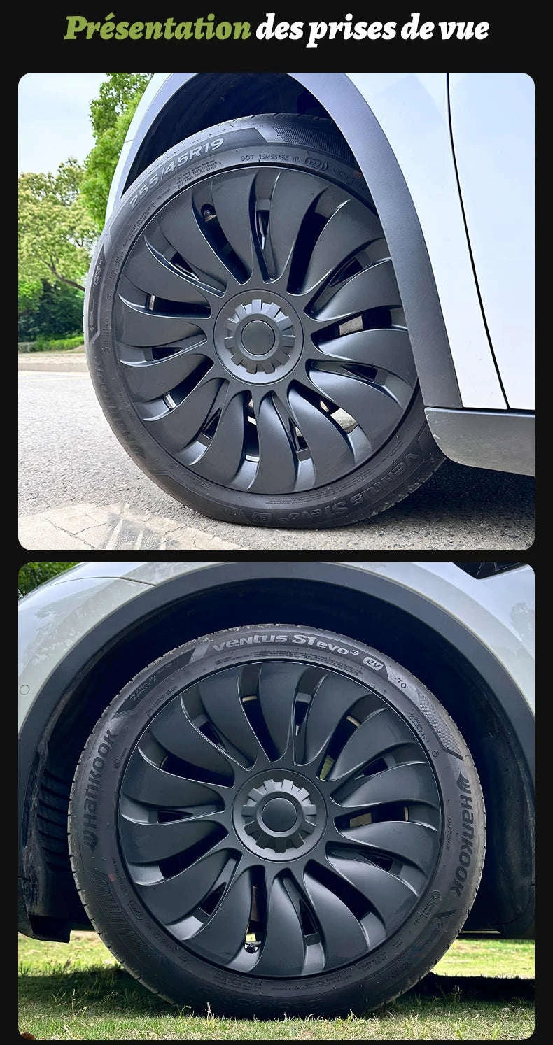 Tesla Model Y Wheel Cover Set for 19-Inch Wheels-Cyclone Style / france