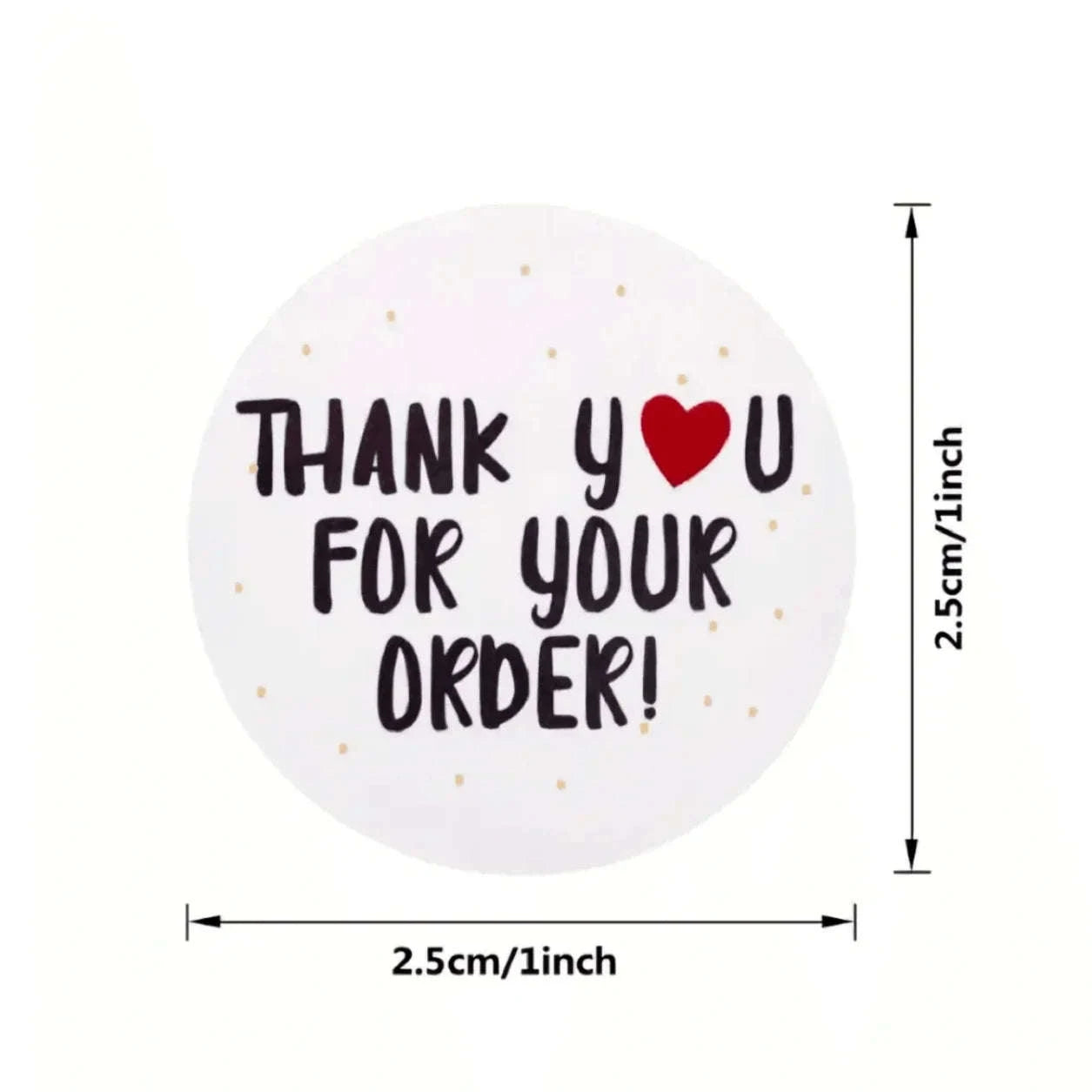 Thank You For Your Order Sticker Roll – 500pcs-Default Title