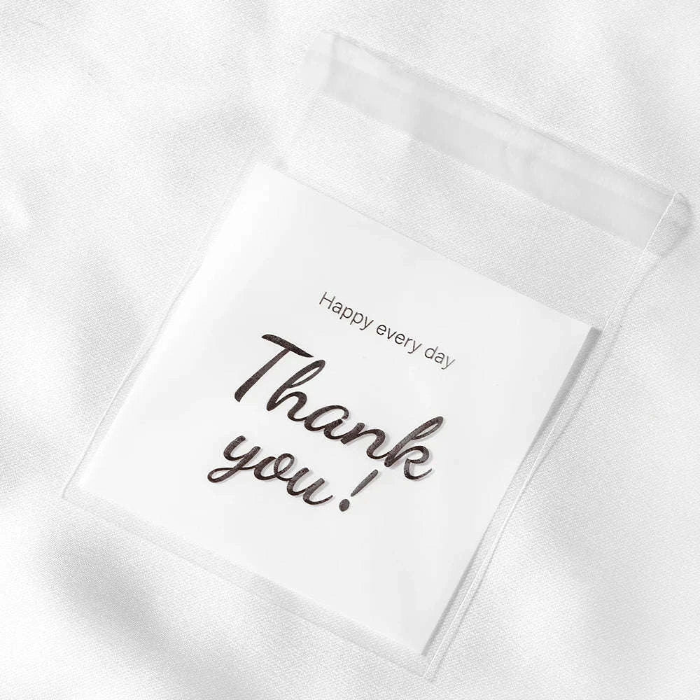 Thank You Gift Bags for Candy, Cookies and Favors-10x10cm / 100pcs