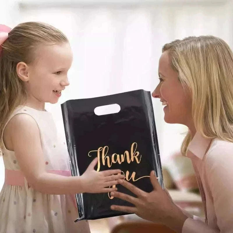 Thank You Gift Bags for Parties and Small Business Packaging-white 20x25CM / 50pcs