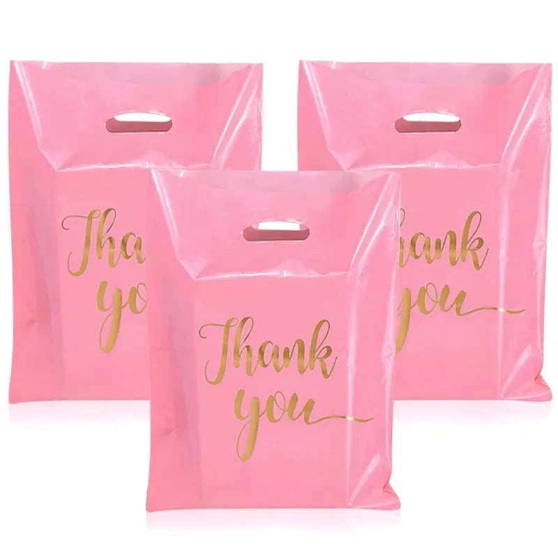 Thank You Gift Bags for Parties and Small Business Packaging-white 20x25CM / 50pcs