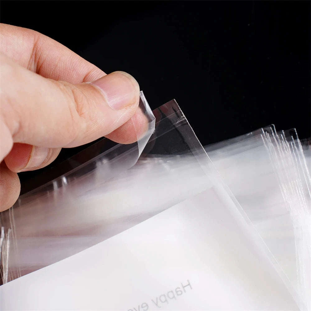 Thank You Self-Adhesive Bags for Gifts and Jewelry Packaging-7x10cm / 100pcs / CHINA