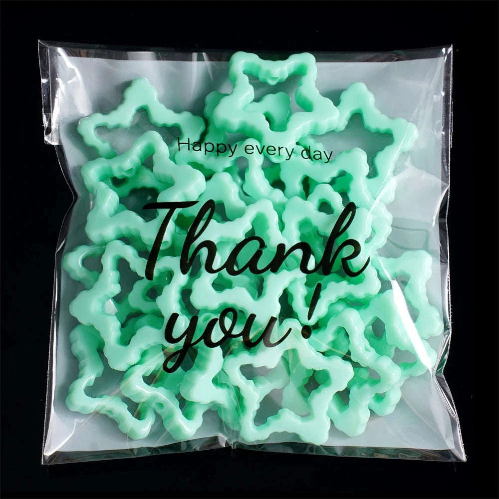 Thank You Self-Adhesive Bags for Gifts and Jewelry Packaging-7x10cm / 100pcs / CHINA