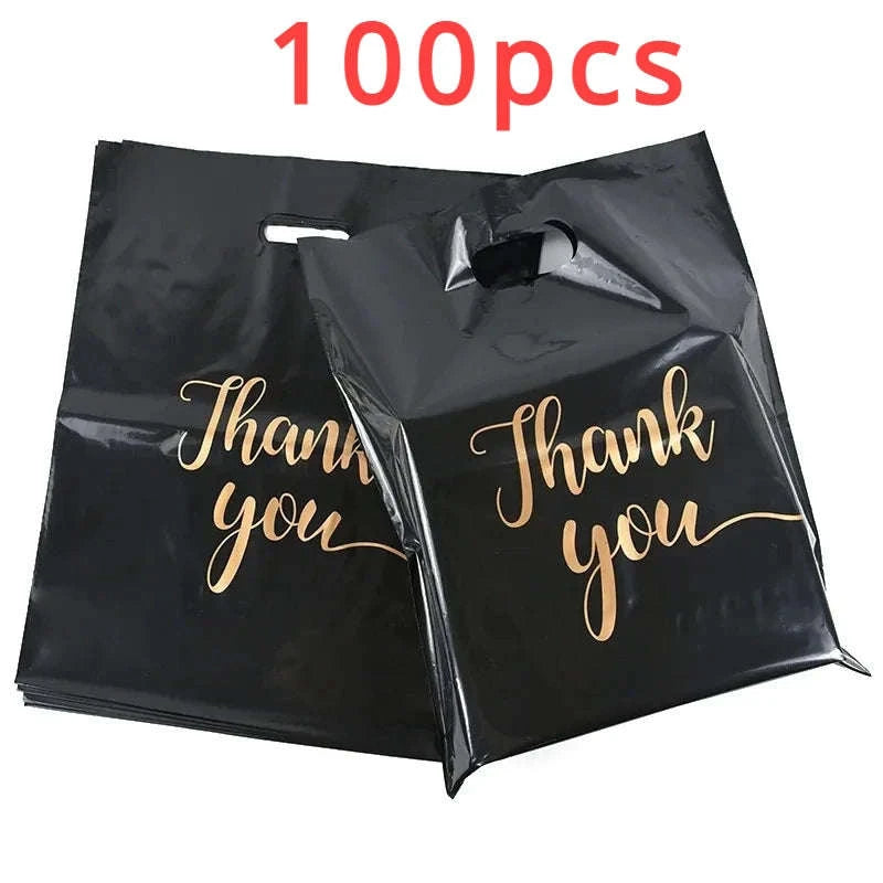 Thanksgiving Gift Bag Black – 100PCS Party & Event Packaging-Pink-20x30cm / 100pcs