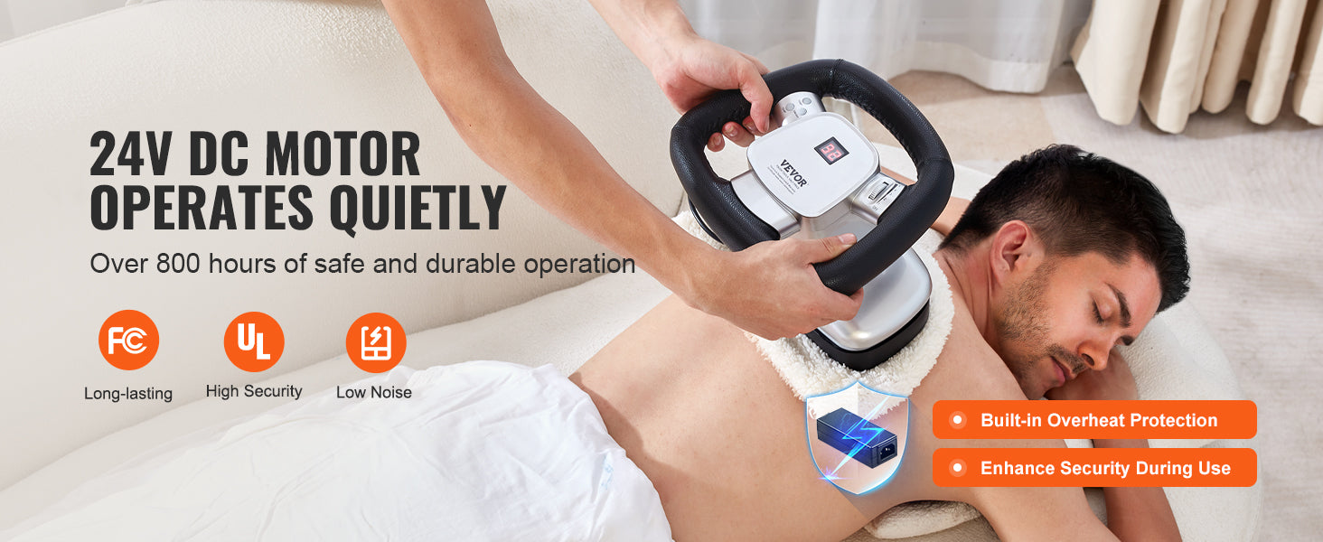 Handheld Body Massager with Variable Speed and Heat Therapy