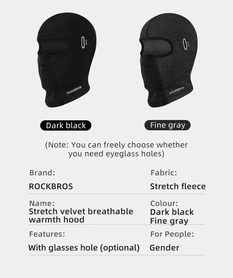 Thermal Cycling Cap Fleece Winter Headgear with Glasses Hole-LF8008-2