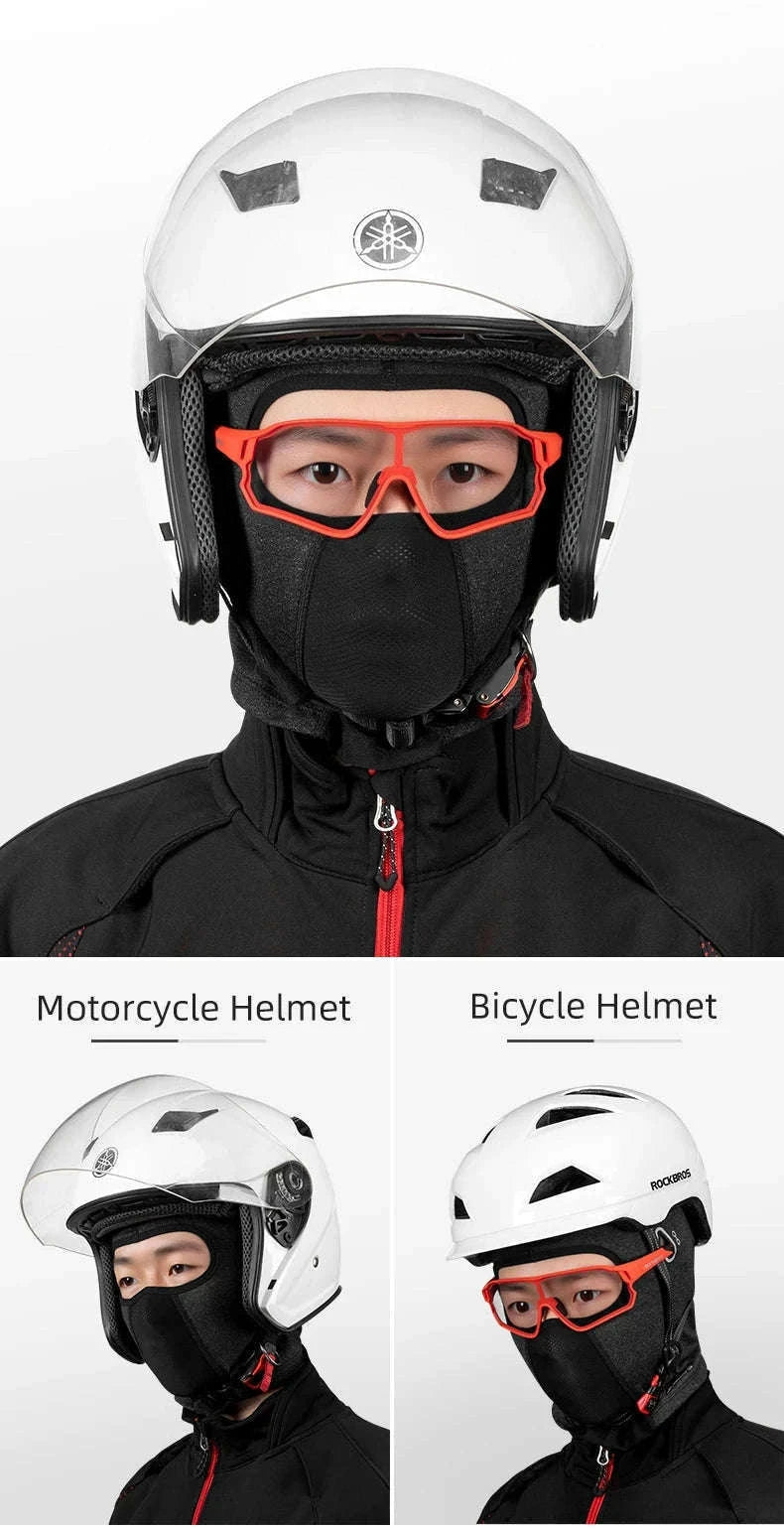 Thermal Cycling Cap Fleece Winter Headgear with Glasses Hole-LF8008-2