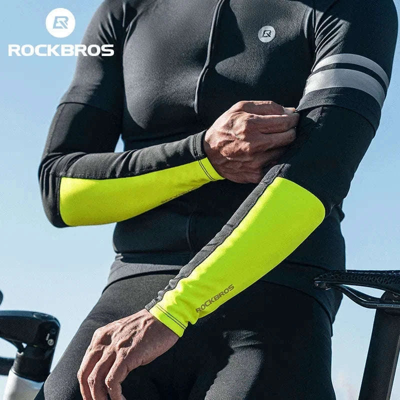 Thermal Fleece Arm & Leg Sleeves for Cycling Warmth and Protection-XT089 TT024 Set / L-XL