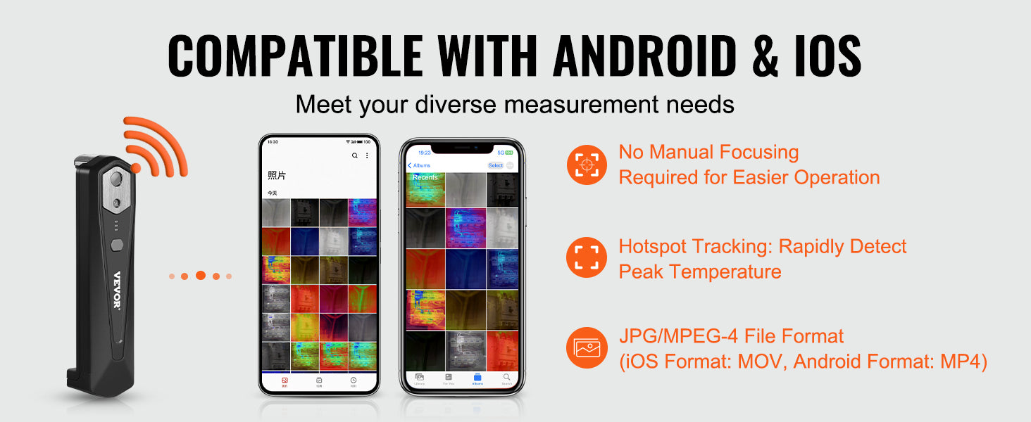 Wireless Thermal Imaging Camera 256x192 for iOS & Android