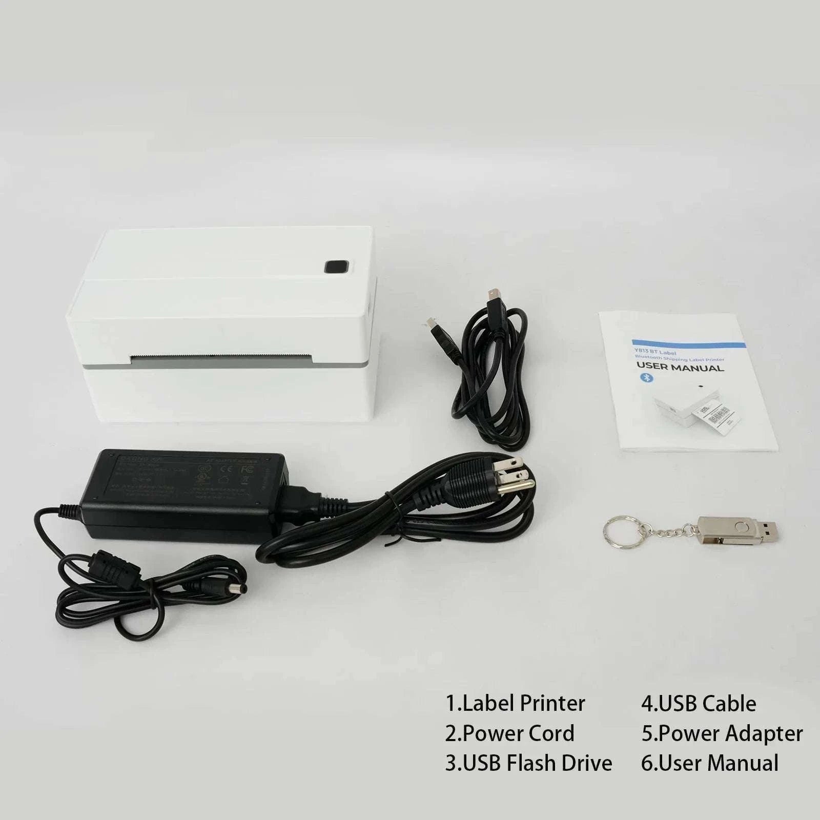 Thermal Label Printer 4x6 Bluetooth USB 203DPI High-Speed-Black color / United States