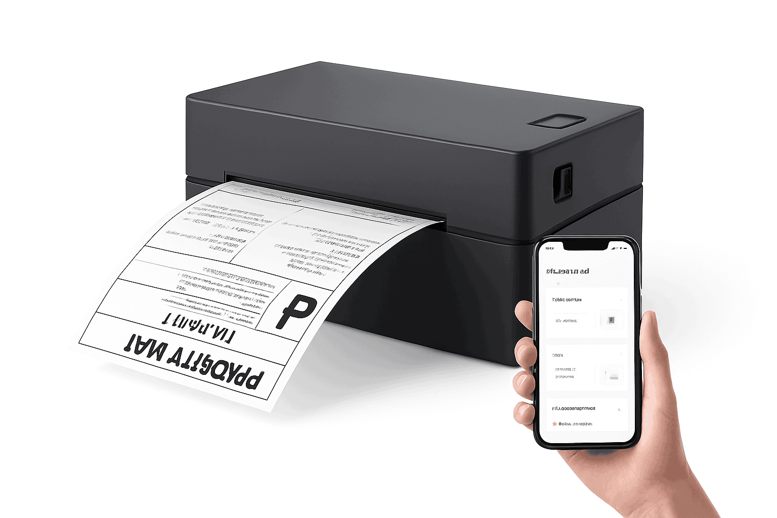 Thermal Label Printer 4x6 Bluetooth USB 203DPI High-Speed-Black color / United States