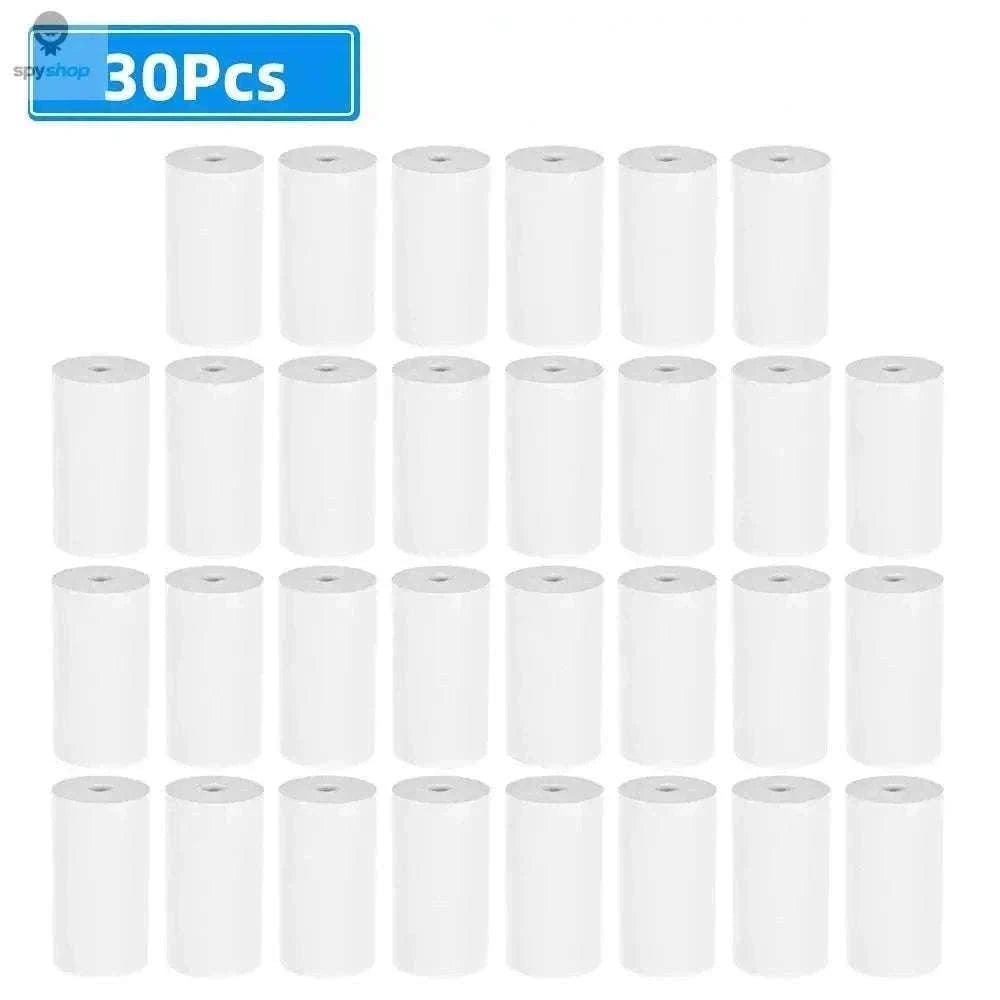 Thermal Paper Rolls 57×25mm – Clear Instant Camera Prints, Sticker-Backed-30 Rolls Sticker