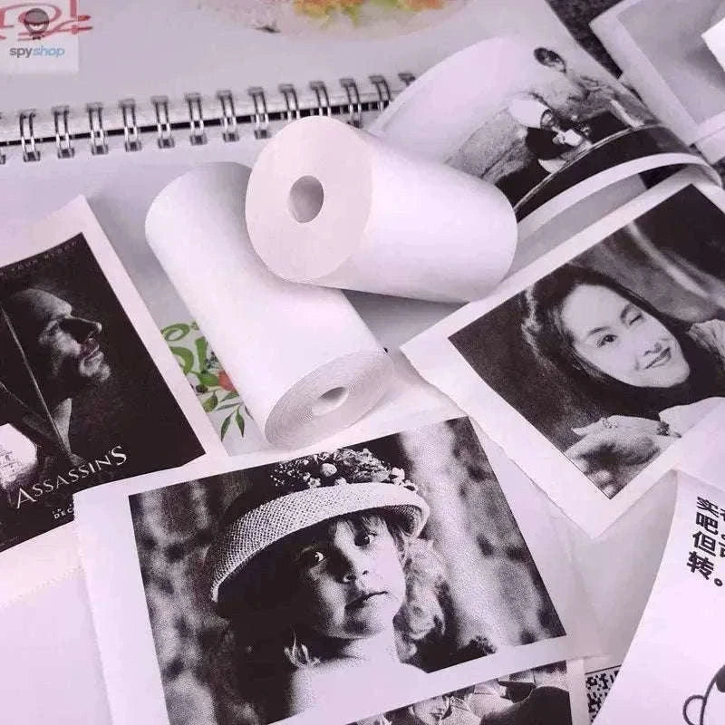 Thermal Paper Rolls 57×25mm – Clear Instant Camera Prints, Sticker-Backed-30 Rolls Sticker