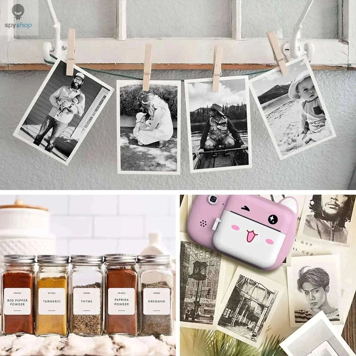 Thermal Paper Rolls 57×25mm – Clear Instant Camera Prints, Sticker-Backed-30 Rolls Sticker