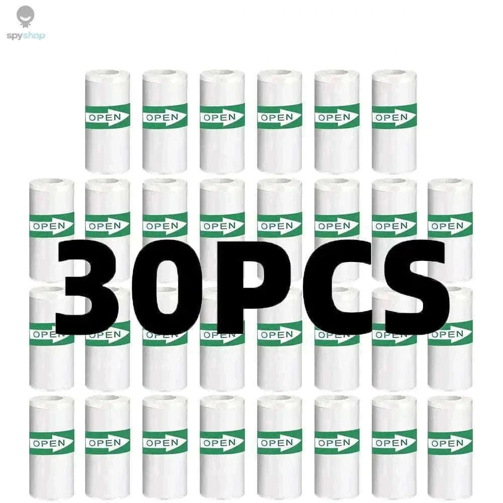 Thermal Paper Rolls 57×25mm – Clear Instant Camera Prints, Sticker-Backed-30 Rolls Sticker