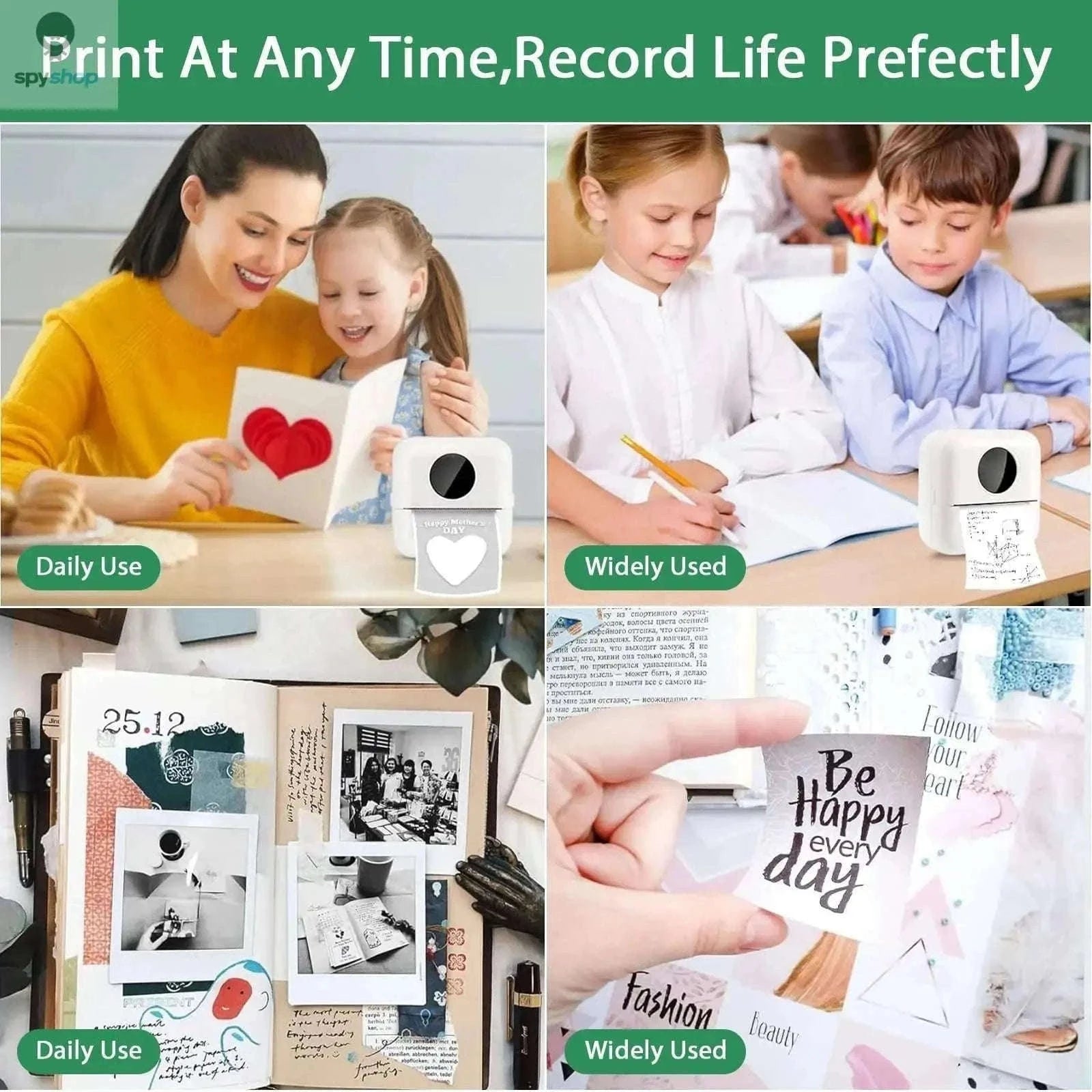 Thermal Paper Rolls 57×25mm – Clear Instant Camera Prints, Sticker-Backed-30 Rolls Sticker