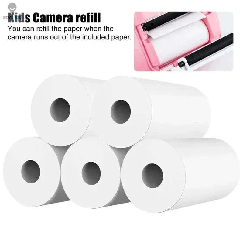 Thermal Paper Rolls 57×25mm – Clear Instant Camera Prints, Sticker-Backed-30 Rolls Sticker