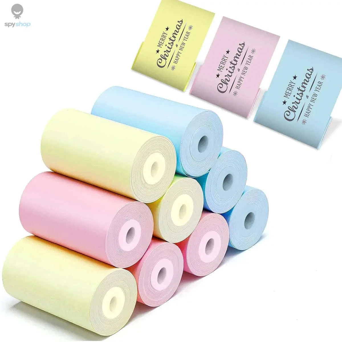 Thermal Printer Paper 57x25mm – Self‑Adhesive Rolls for Portable Mini Printers-5Rolls Trans Sticker