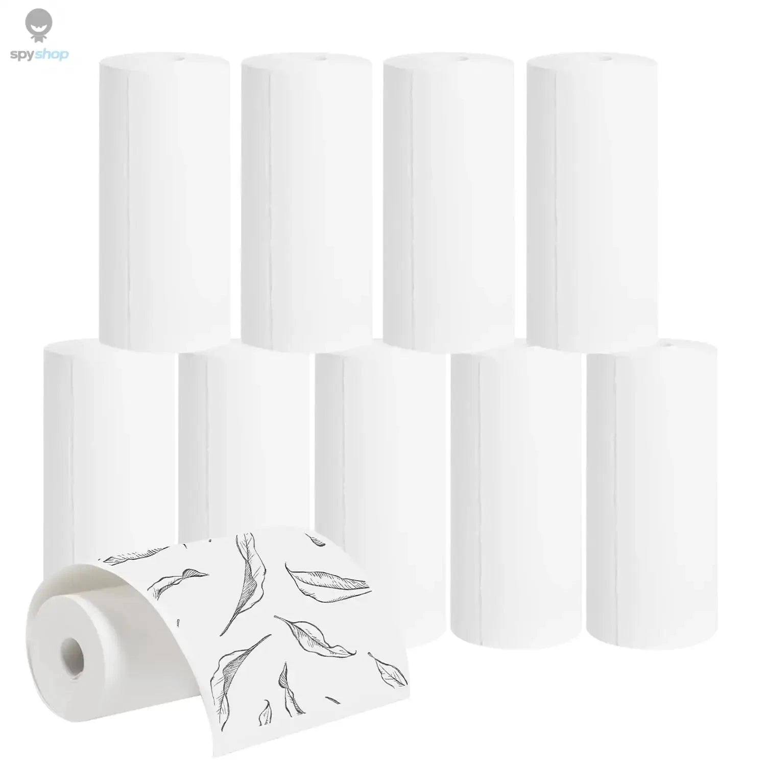 Thermal Printer Paper 57x25mm – Self‑Adhesive Rolls for Portable Mini Printers-5Rolls Trans Sticker