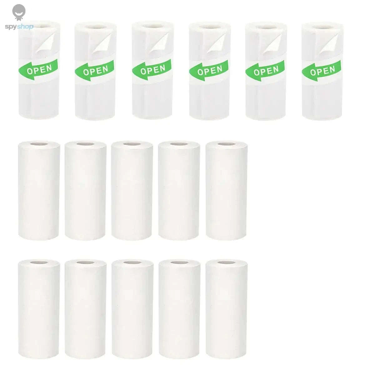 Thermal Printer Paper 57x25mm – Self‑Adhesive Rolls for Portable Mini Printers-5Rolls Trans Sticker