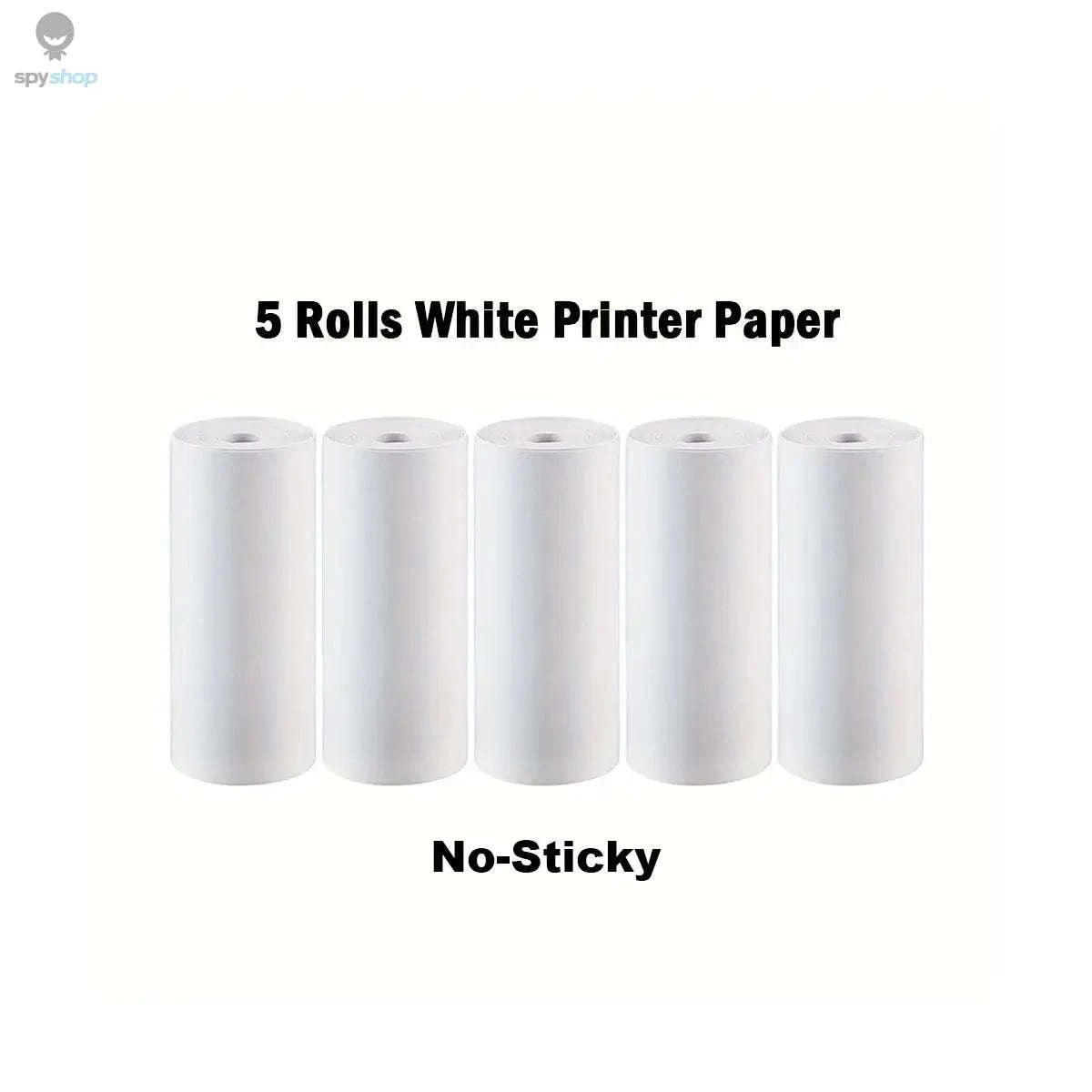 Thermal Printer Paper 57x25mm – Self‑Adhesive Rolls for Portable Mini Printers-5Rolls Trans Sticker