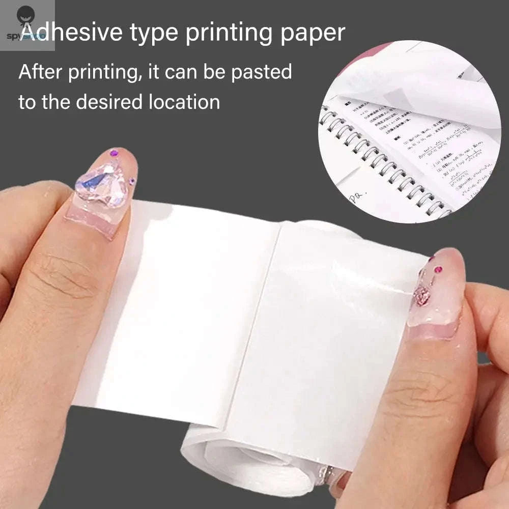 Thermal Printer Paper 57x25mm – Self‑Adhesive Rolls for Portable Mini Printers-5Rolls Trans Sticker