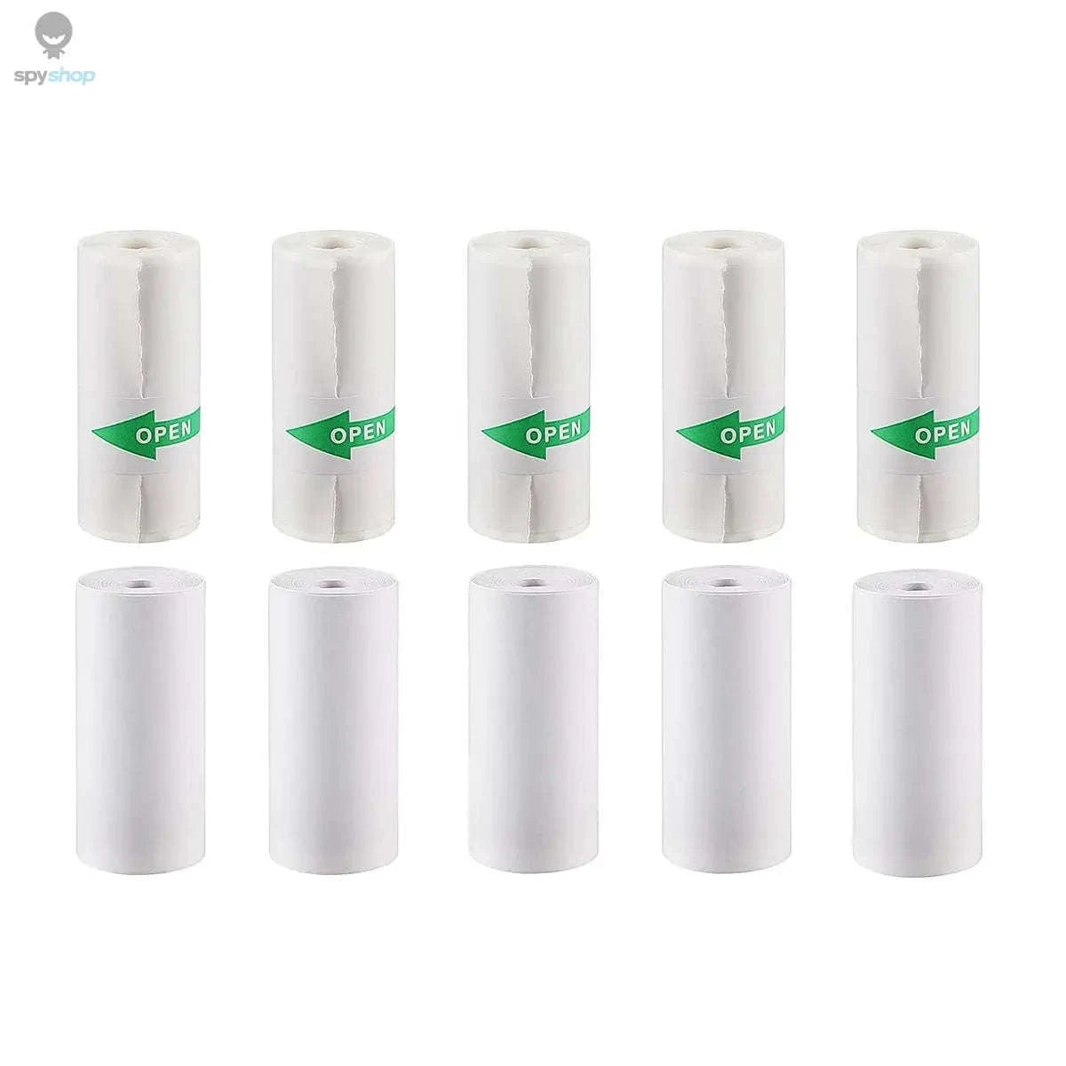 Thermal Printer Paper 57x25mm – Self‑Adhesive Rolls for Portable Mini Printers-5Rolls Trans Sticker